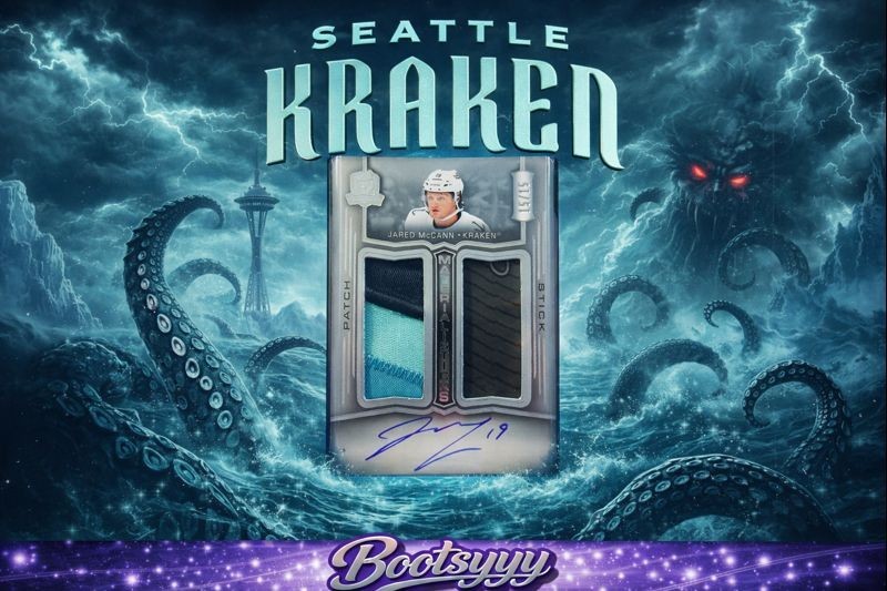 2024-25 Upper Deck The Cup Materialisticks - Autograph Jared McCann #MS-MC card