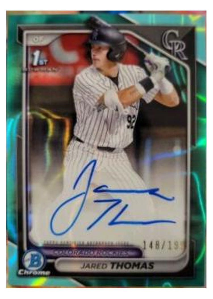 2024 Bowman Draft Chrome Prospect Autographs Jared Thomas #CPA-JTH card