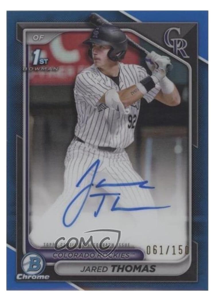 2024 Bowman Draft Chrome Prospect Autographs Jared Thomas #CPA-JTH card