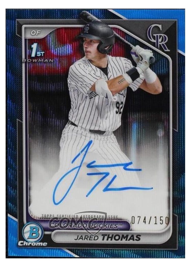 2024 Bowman Draft Chrome Prospect Autographs Jared Thomas #CPA-JTH card