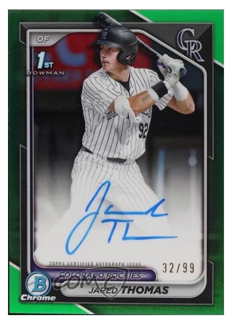 2024 Bowman Draft Chrome Prospect Autographs Jared Thomas #CPA-JTH card