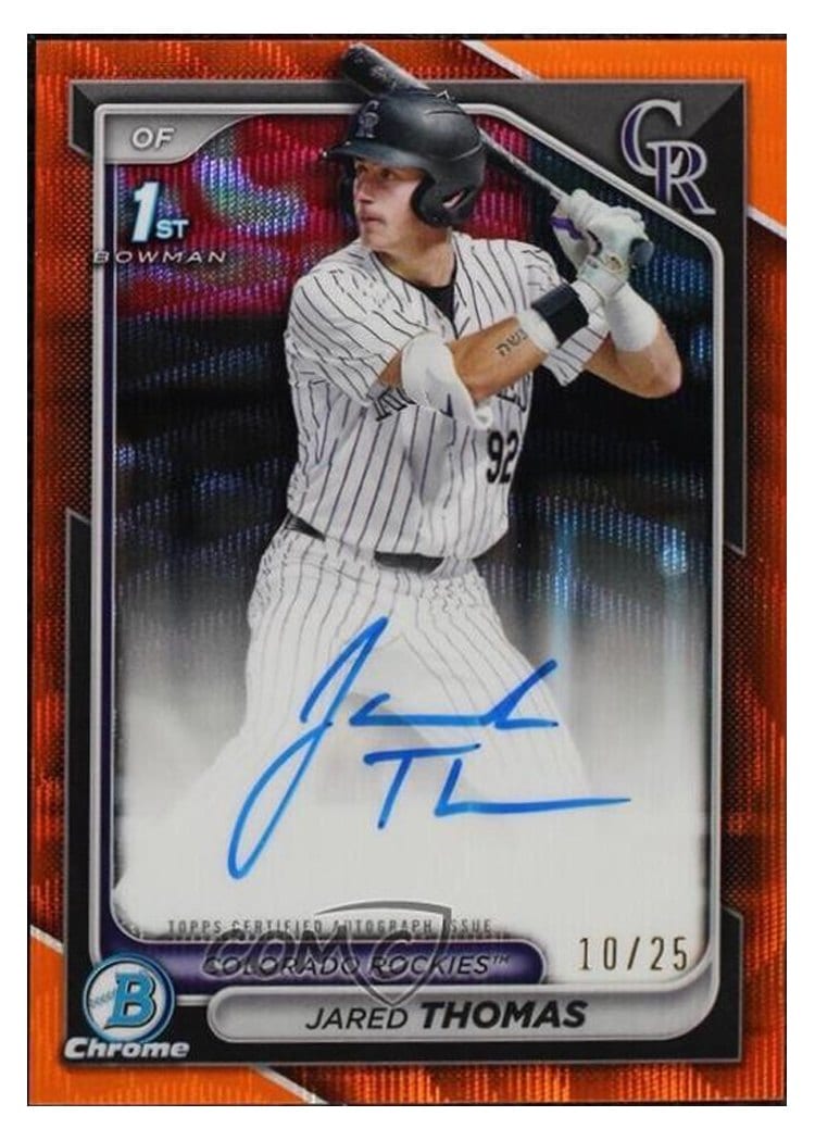 2024 Bowman Draft Chrome Prospect Autographs Jared Thomas #CPA-JTH card