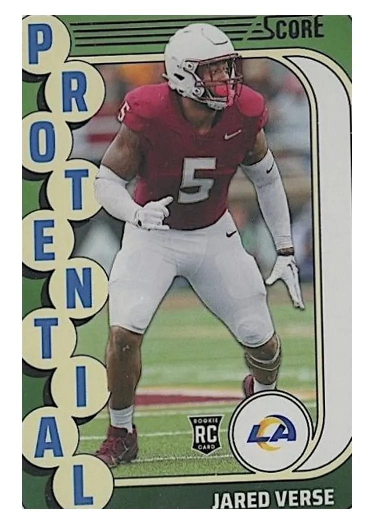2024 Score Protential Jared Verse First Down #7 card