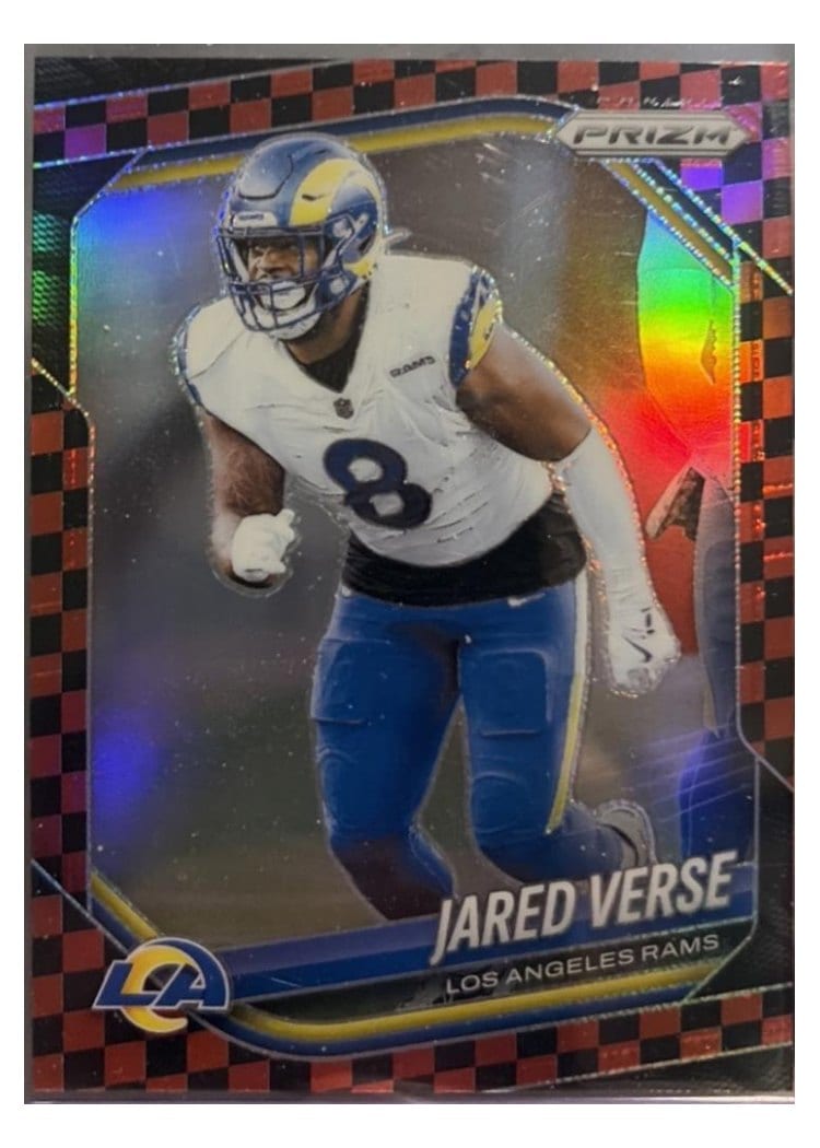 2025 Panini Prizm Base Set Jared Verse Black Red Checker #30 card