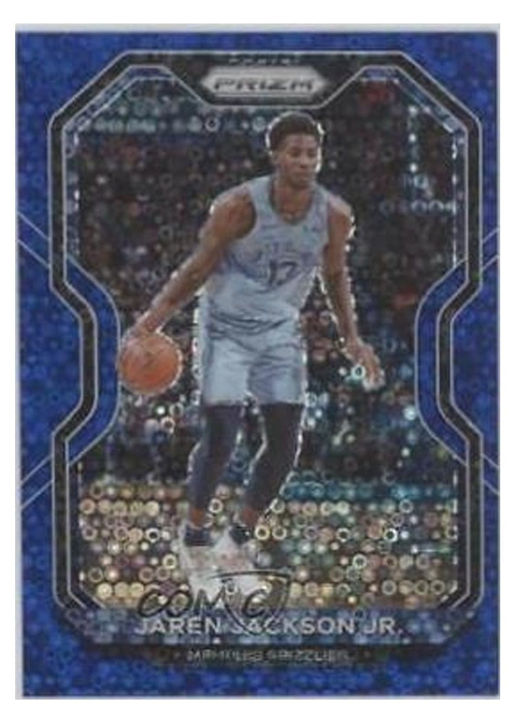 2020-21 Panini Prizm Base Set Jaren Jackson Jr. Fast Break Blue Prizm #126 card