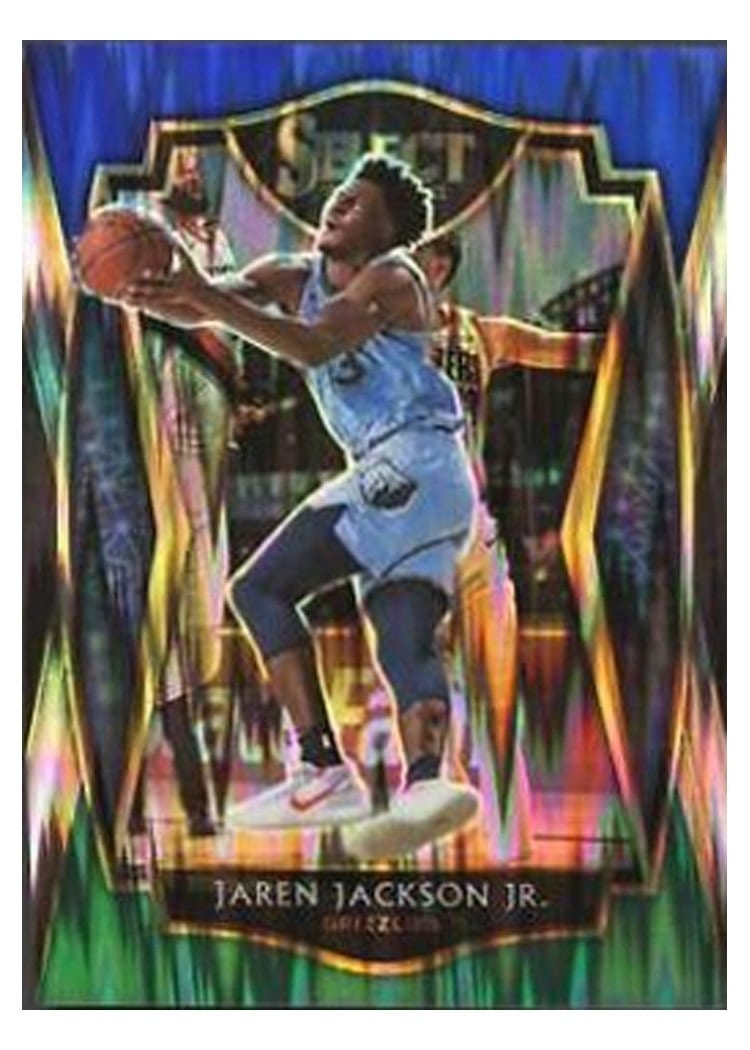 2020-21 Panini Select Base Set Jaren Jackson Jr. Blue White Green Flash #114 card