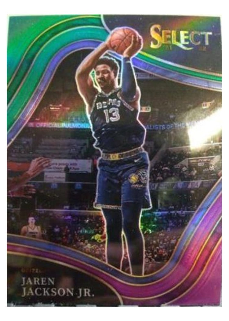 2021-22 Panini Select Base Set Jaren Jackson Jr. Tie Dye Prizm #284 card
