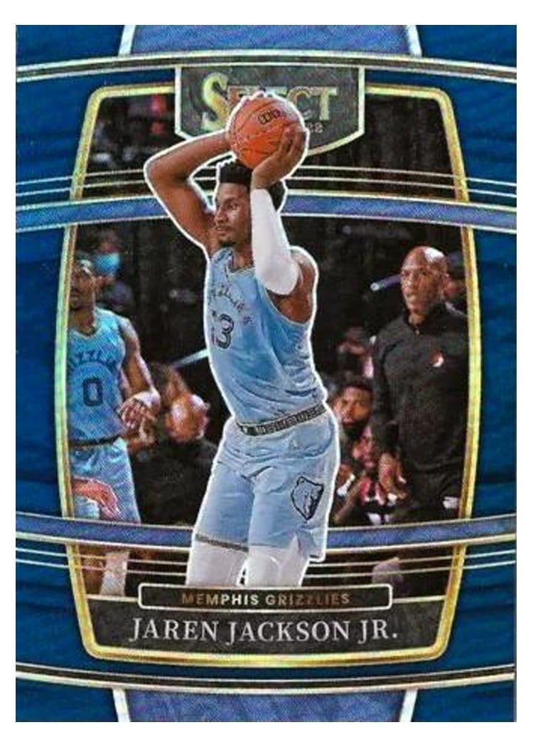 2021-22 Panini Select Base Set Jaren Jackson Jr. Blue Prizm #57 card