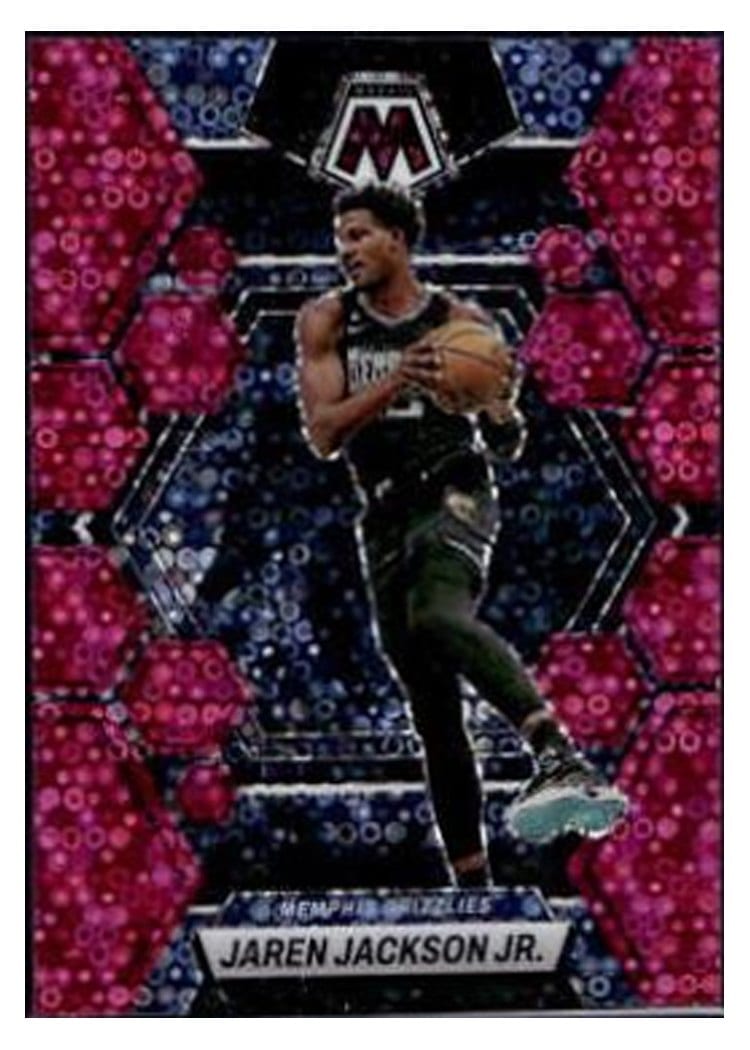 2022-23 Panini Mosaic Base Set Jaren Jackson Jr Fast Break Pink #59 card