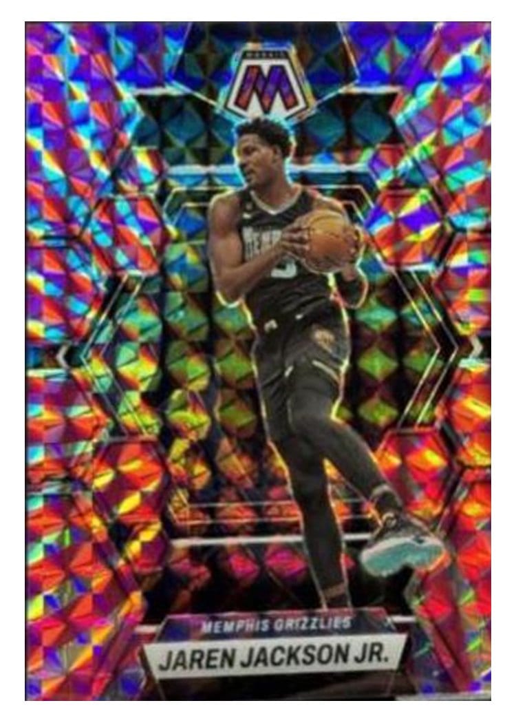 2022-23 Panini Mosaic Base Set Jaren Jackson Jr Pink Swirl #59 card