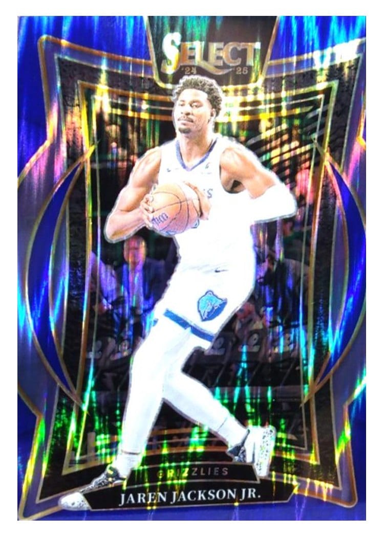 2024-25 Panini Select Base Set Jaren Jackson Jr. Blue Flash Prizm #48 card