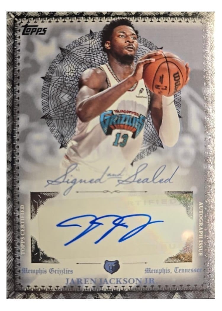 2025-26 Topps Signed and Sealed Jaren Jackson Jr. #BSI-JJ card