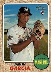 2017 Topps Heritage Base Set Jarlin Garcia #643 card