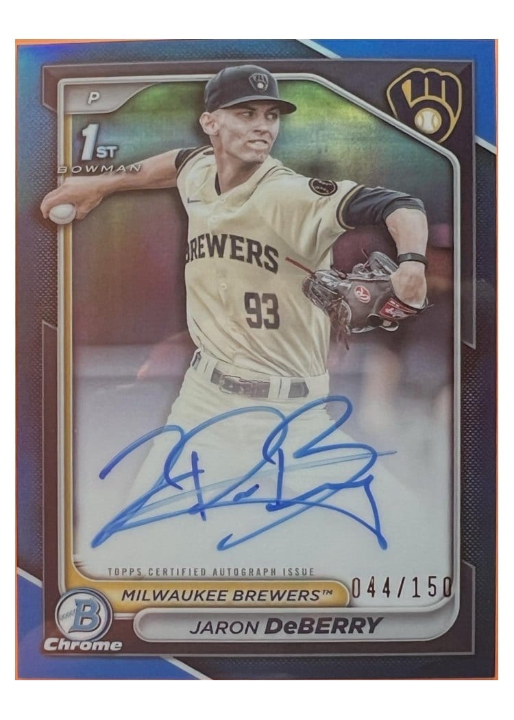 2024 Bowman Draft Chrome Prospect Autographs Jaron DeBerry #CPA-JDE card