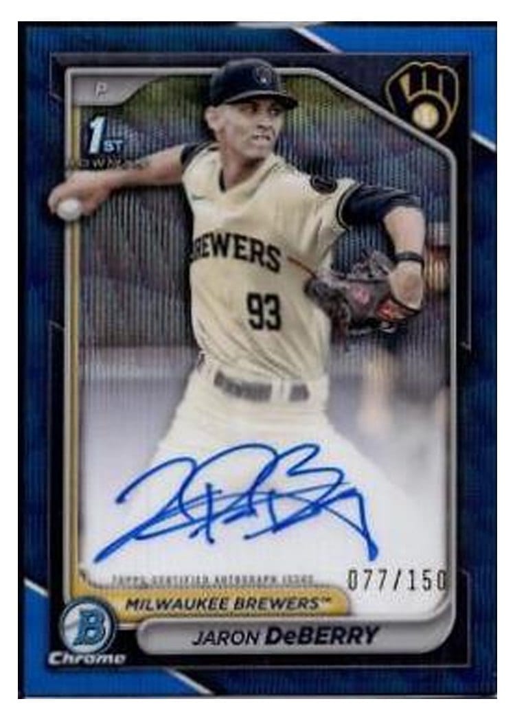 2024 Bowman Draft Chrome Prospect Autographs Jaron DeBerry #CPA-JDE card