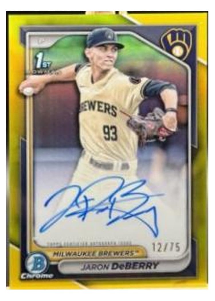 2024 Bowman Draft Chrome Prospect Autographs Jaron DeBerry #CPA-JDE card