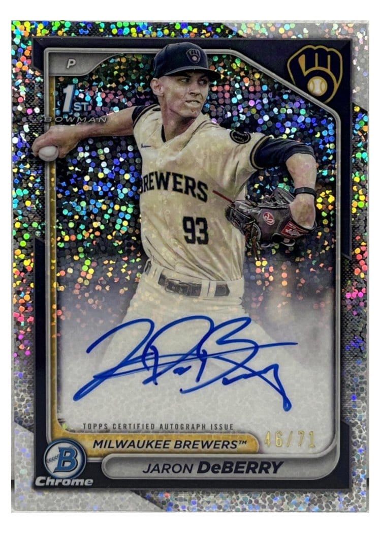 2024 Bowman Draft Chrome Prospect Autographs Jaron DeBerry #CPA-JDE card
