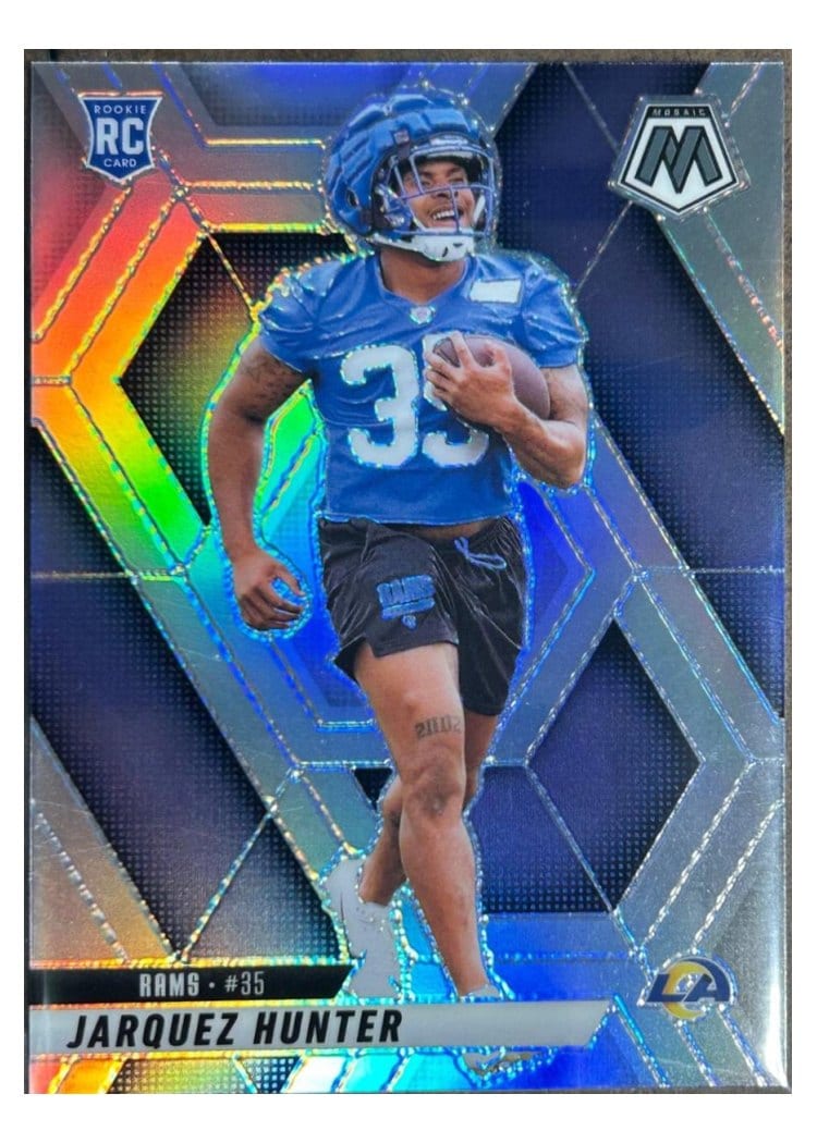 2025 Panini Mosaic Base Set Jarquez Hunter Silver #380 card