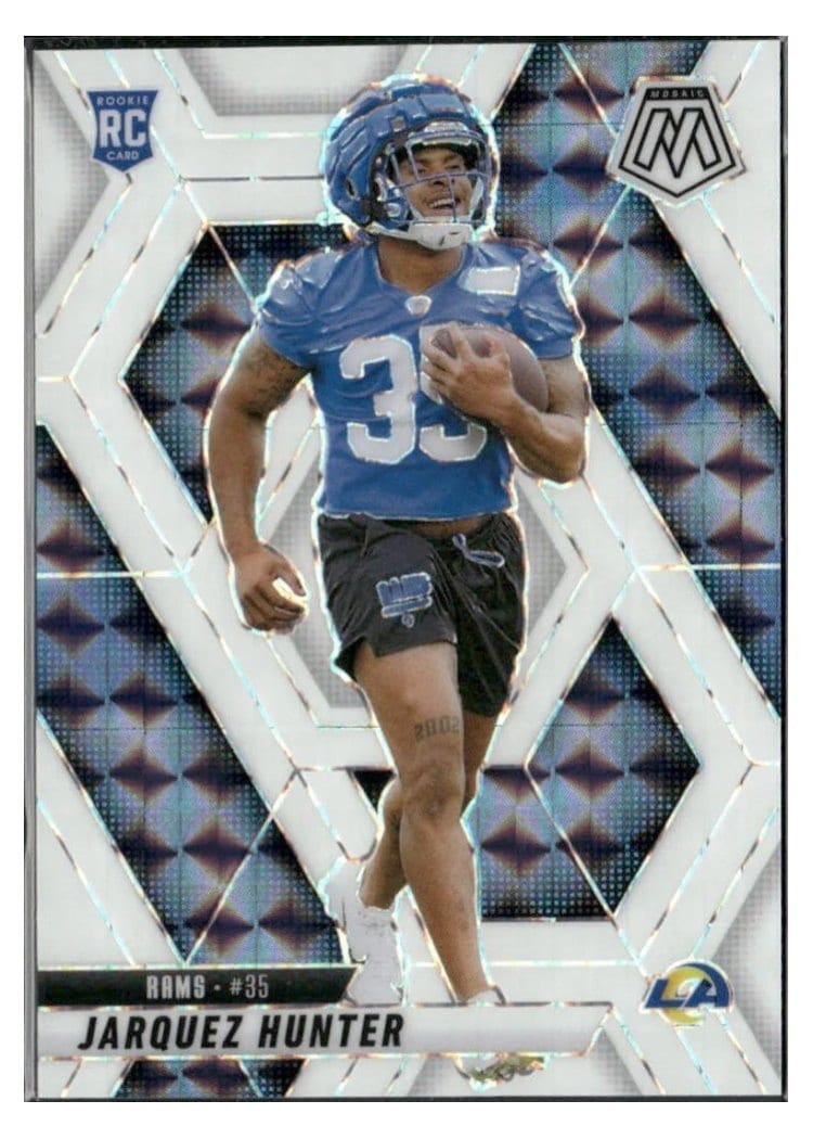 2025 Panini Mosaic Base Set Jarquez Hunter #380 card