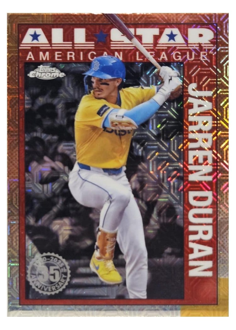 2025 Topps 1990 Topps Baseball All Stars Chrome Refractor Jarren Duran #90ASC-45 card