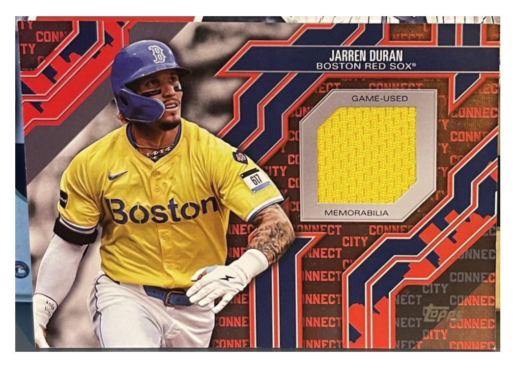 2025 Topps City Connect Swatch Collection Series One Jarren Duran #CC-JD