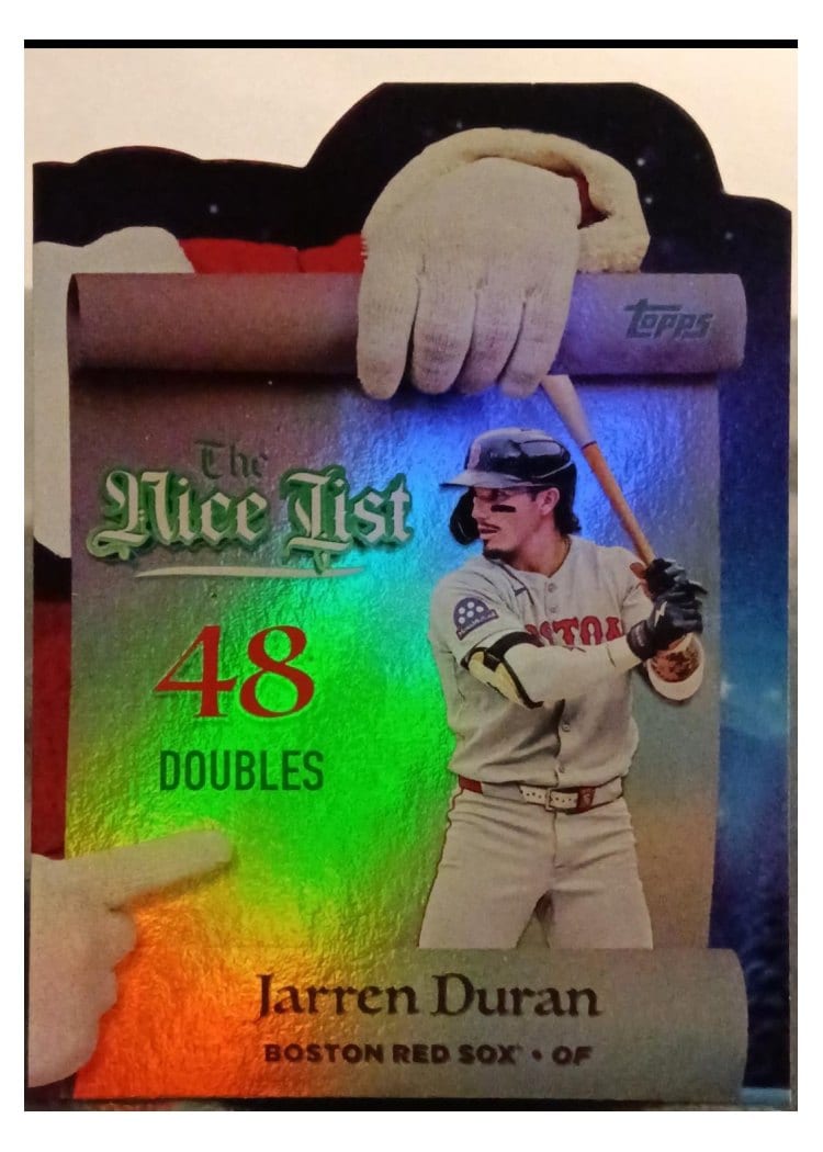 2025 Topps Holiday Making the Nice List Jarren Duran #MNL-24 card