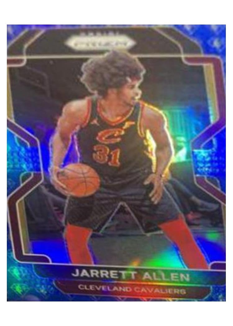 2021-22 Panini Prizm Base Set Jarrett Allen Blue Prizm #209 card