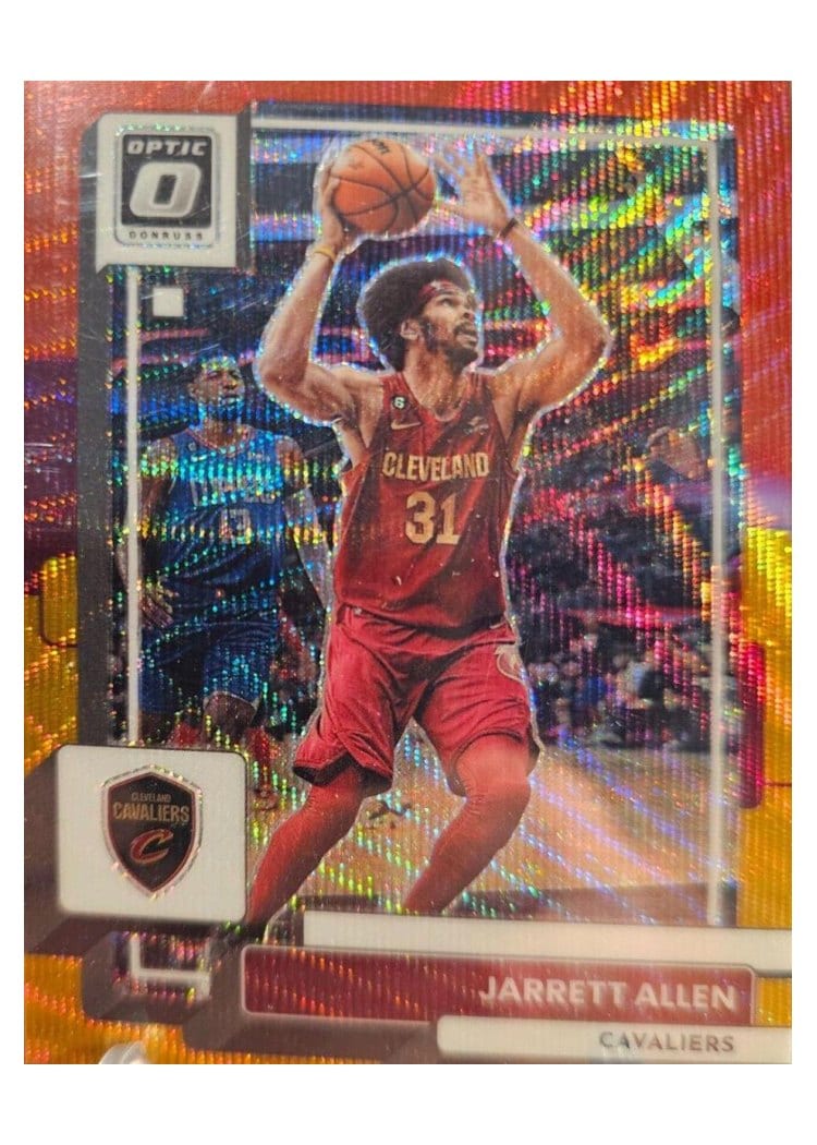 2022-23 Donruss Optic Base Set Jarrett Allen Red Gold Wave #76 card