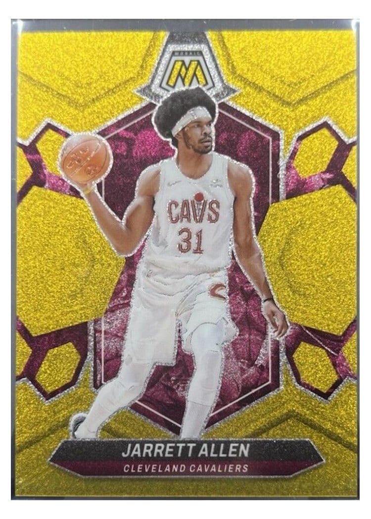 2023-24 Panini Mosaic Base Set Jarrett Allen Gold Glitter #21 card