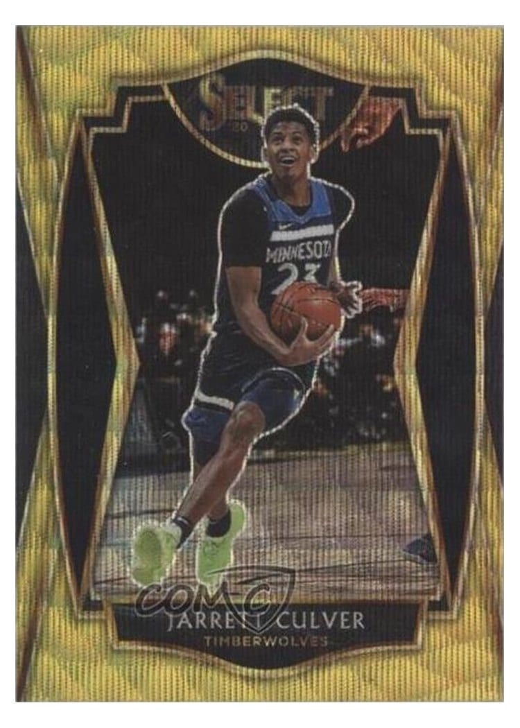 2020-21 Panini Select Base Set Jarrett Culver Gold Wave #136 card