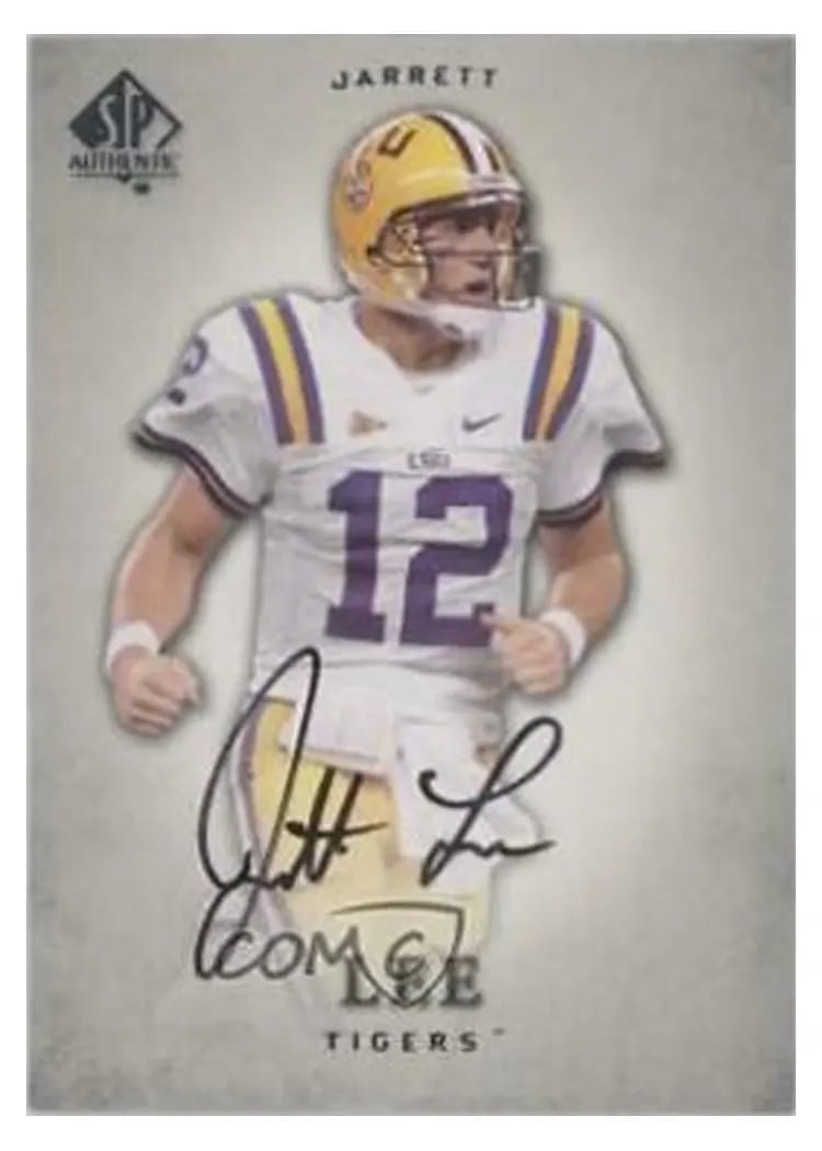2012 SP Authentic Jarrett Lee #9 card