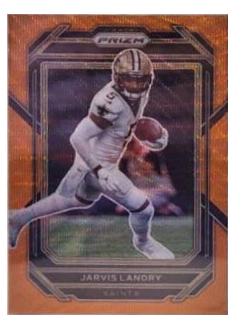 2022 Panini Prizm Base Set Jarvis Landry Orange Wave #210 card