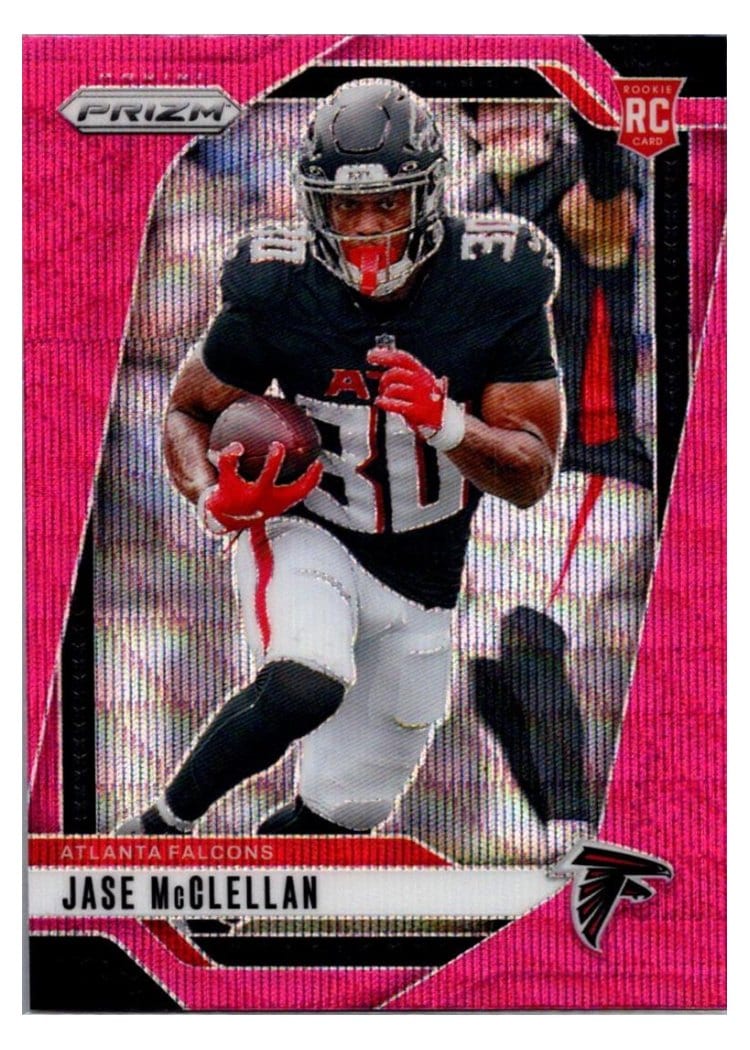2024 Panini Prizm Base Set Jase McClellan Pink Wave #342 card