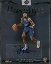 2025-26 Finest Baseline Autographs Jase Richardson #BA-JR card