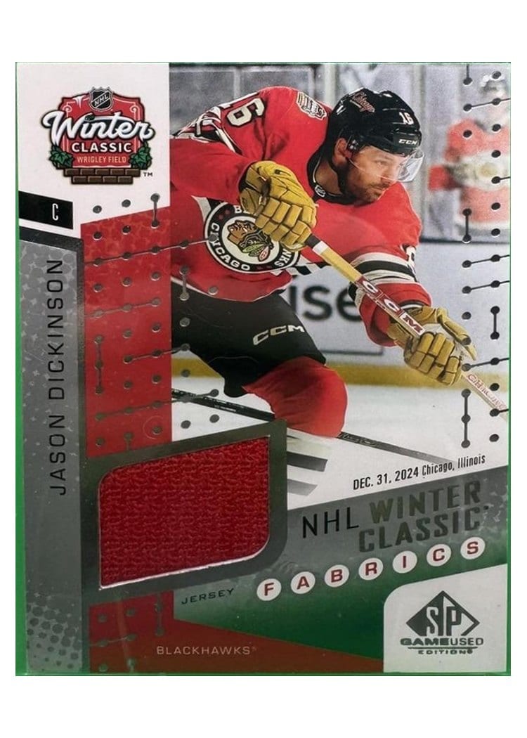 2025-26 SP Game Used 2025 Winter Classic Fabrics Jason Dickinson #WCF-17 card