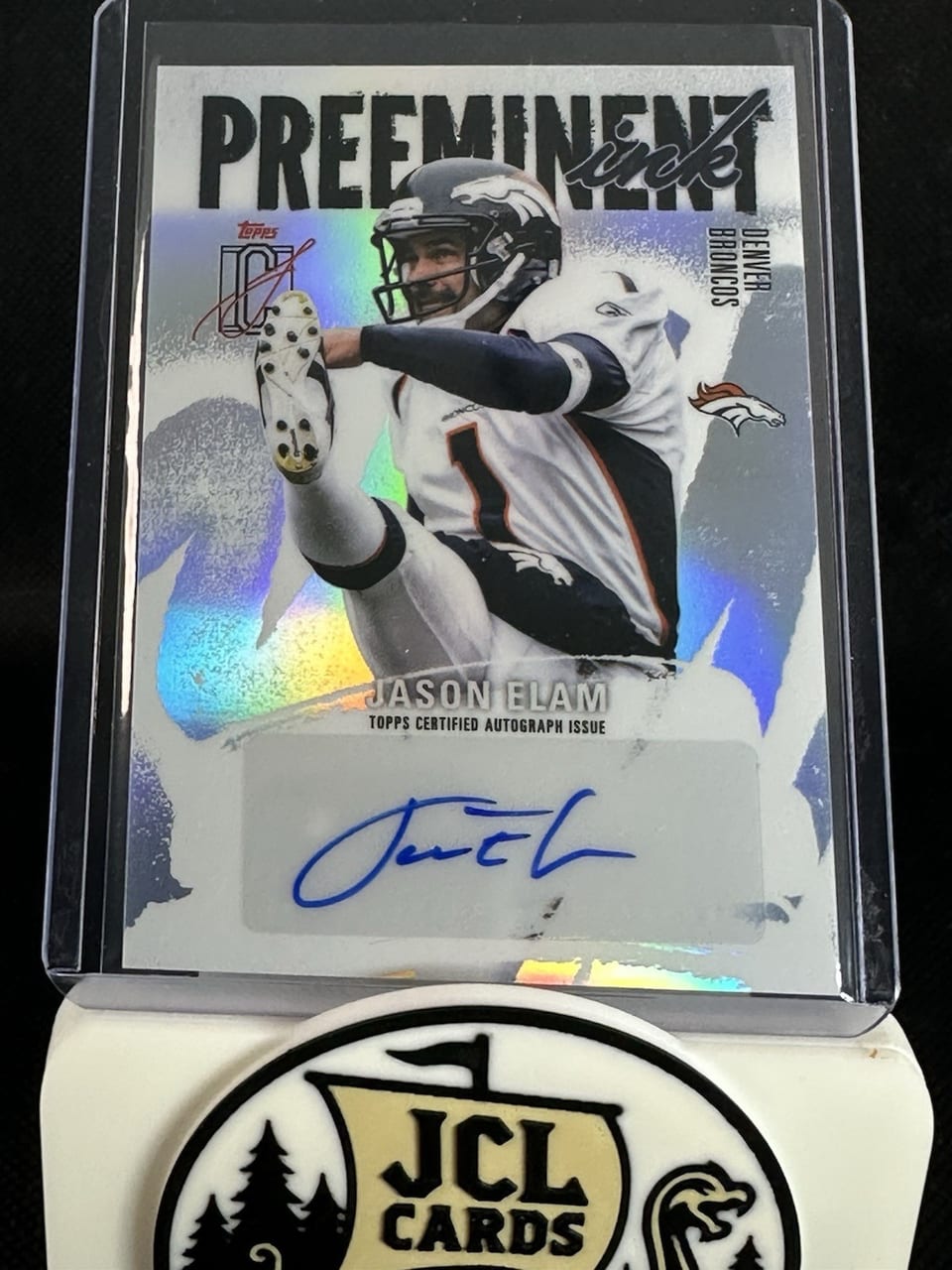 2025 Topps Signature Class Preeminent Ink Jason Elam #PI-JE card