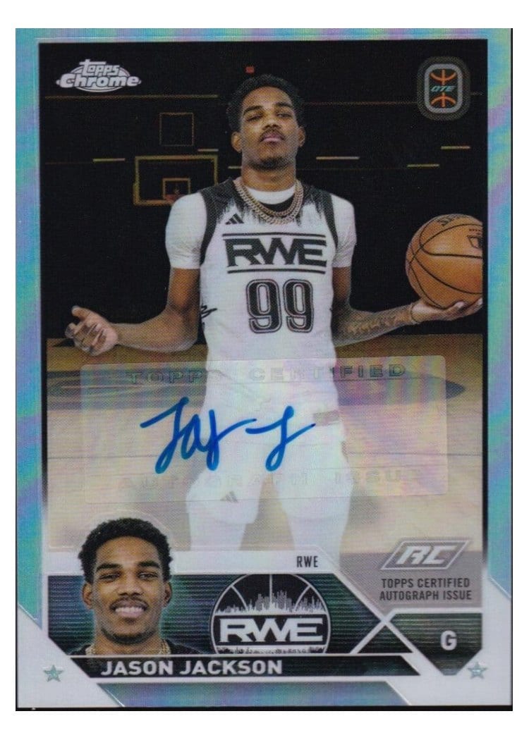 2023-24 Topps Chrome OTE Chrome Autographs Jason Jackson #A-JJK card