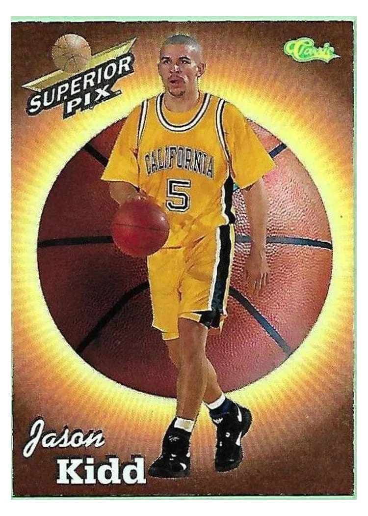 1995 Classic Superior Pix Chrome Jason Kidd #2 card
