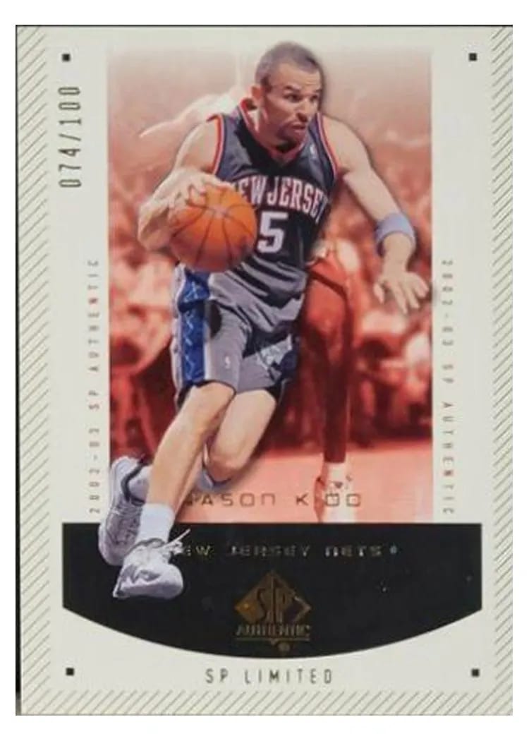 2002 SP Authentic Jason Kidd Limited #52 card