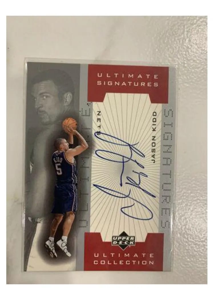 2002 Ultimate Collection Signatures Jason Kidd #JK-S card