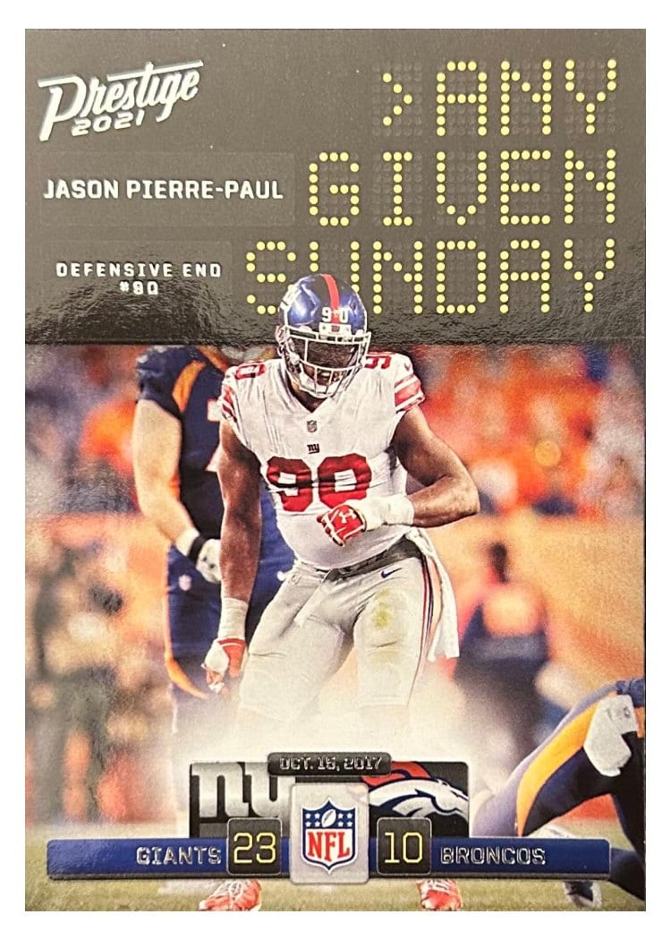 2021 Panini Prestige Any Given Sunday Jason Pierre-Paul #AGS-JPP card