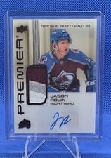 2024-25 Upper Deck Premier Acetate Auto Patch Rookies Jason Polin #AR-JP card