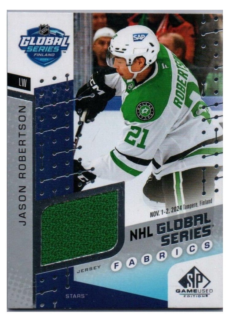 2025-26 SP Game Used 2024 Global Series Stars vs. Panthers Fabrics Jason Robertson #GSF2-5 card