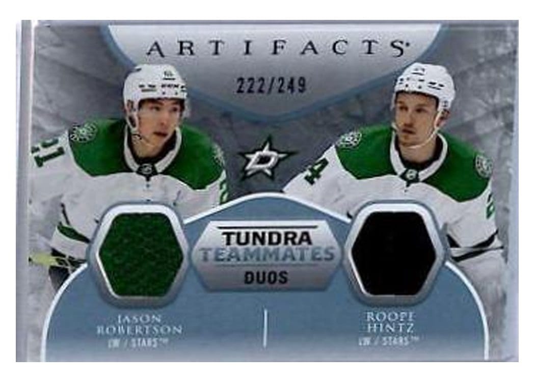 2023-24 Upper Deck Artifacts Tundra Teammates Duos Jason Robertson/Roope Hintz #T2-DAL card