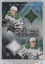 2024-25 Upper Deck Black Diamond Diamond Mine Dual Relics Jason Robertson/Roope Hintz #DMDR-RH card
