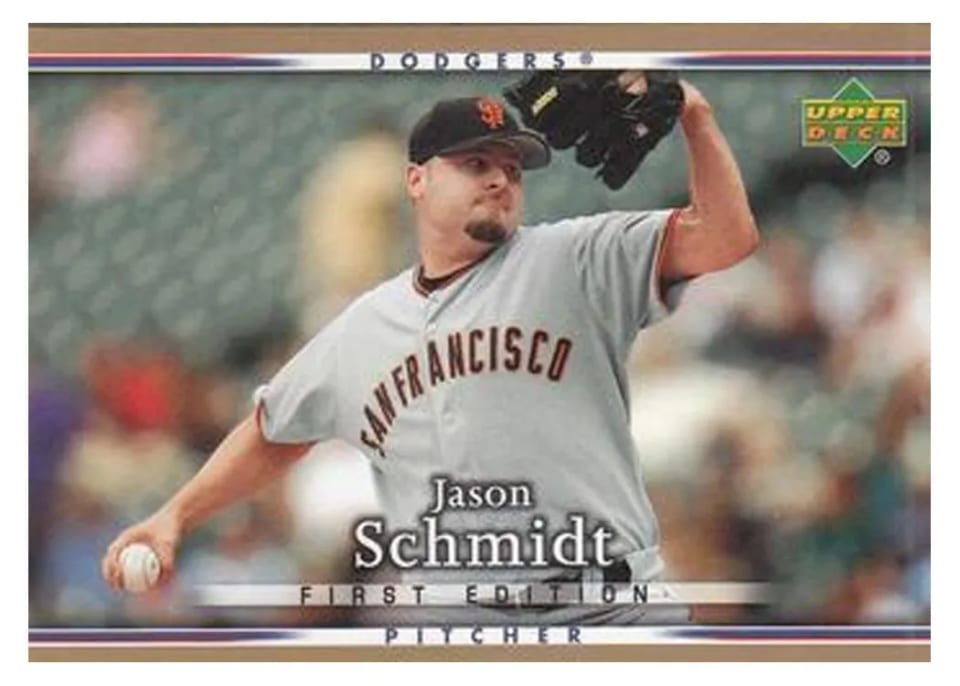2007 Upper Deck First Edition Jason Schmidt #281 card