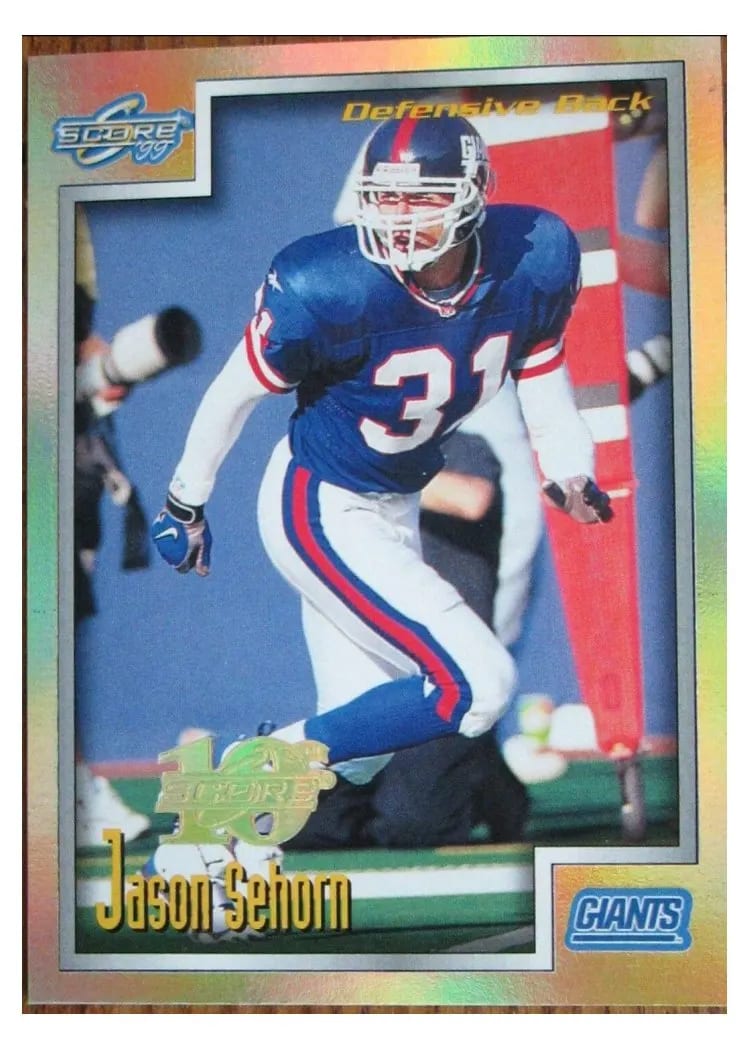 1999 Panini Score Jason Sehorn #43 card