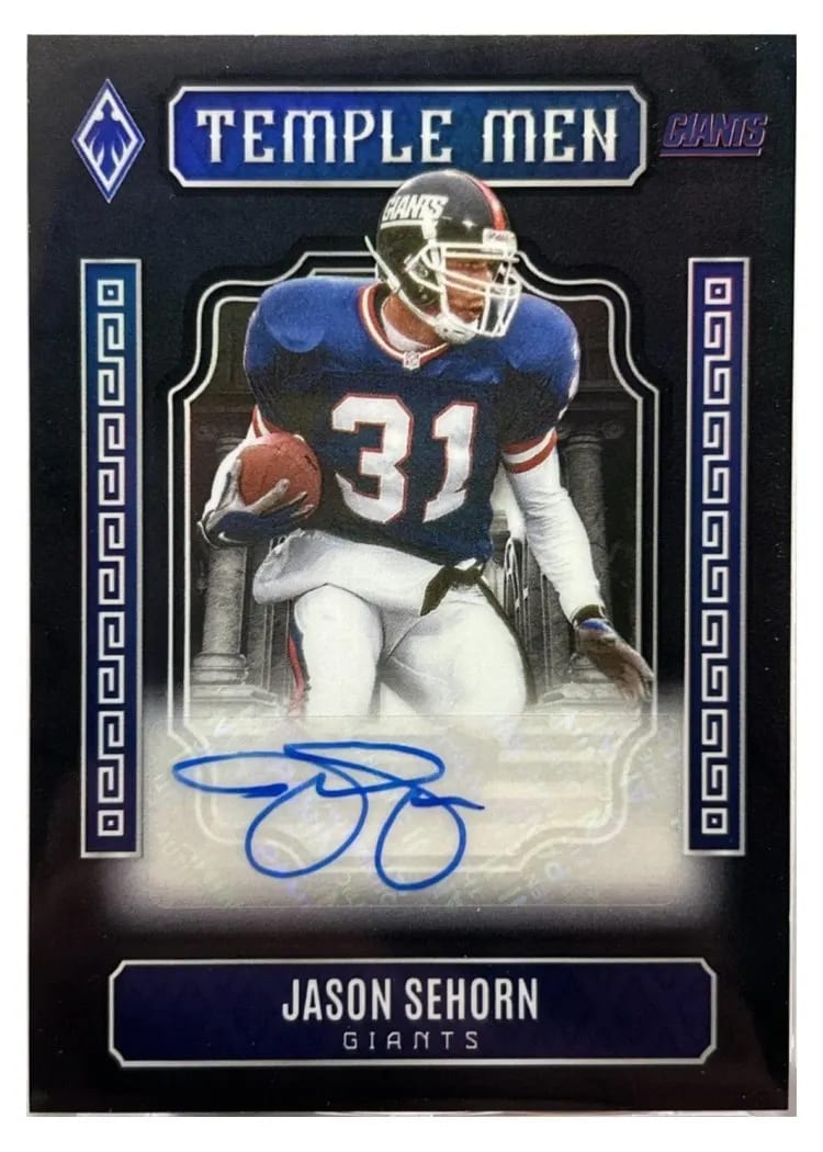 2025 Panini Phoenix Temple Men Autograph Jason Sehorn #TMP-JSN card