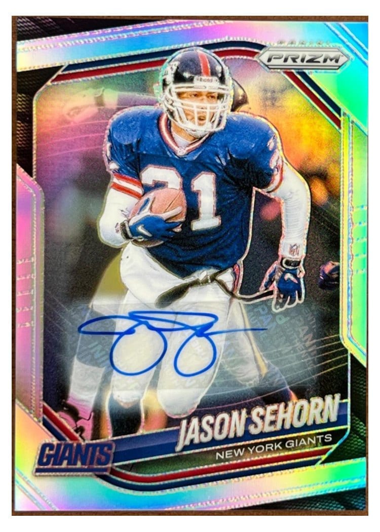 2025 Panini Prizm Base Set Jason Sehorn Silver Autograph #29 card