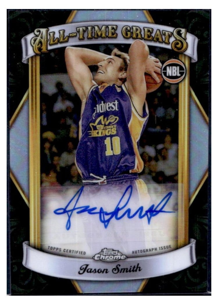 2023-24 Topps Chrome NBL All-Time Greats Autographs Refractor Jason Smith #ATG-JS card